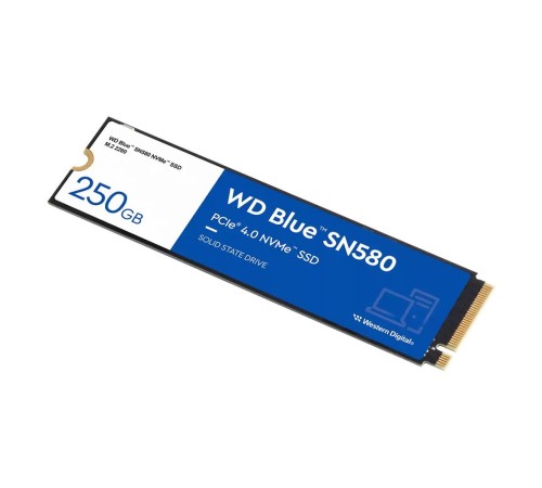Твердотельный накопитель SSD Western Digital M.2 2280 250GB Blue SN580 WDS250G3B0E PCIe Gen4x4 with NVMe,3D TLC NAND