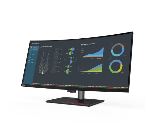 Монитор Lenovo 39.7" P40w-20 Black/Red Curved 2500R, 21:9, IPS, 5120 x 2160, 4ms, 300cd, 75Hz, 1xHDMI, 1xDP, 2xThunderbolt, 4xUSB, USB-C, LAN, HAS