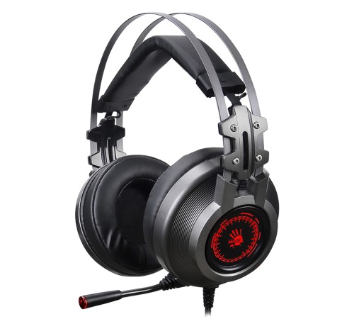 Наушники с микрофоном A4Tech Bloody J527 серый 2м мониторные USB оголовье (J527) Наушники с микрофоном A4Tech Bloody J527 серый 2м мониторные USB оголовье (J527)