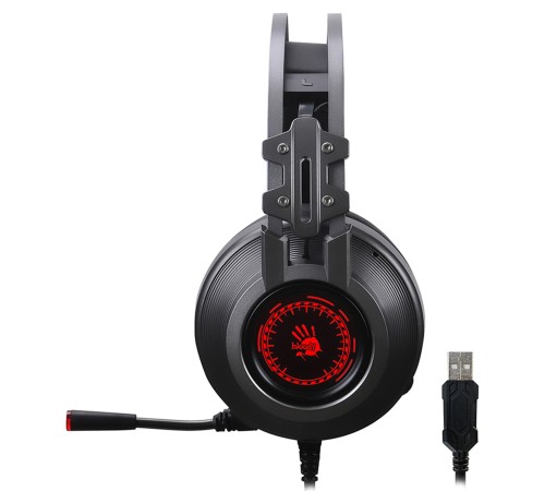 Наушники с микрофоном A4Tech Bloody J527 серый 2м мониторные USB оголовье (J527) Наушники с микрофоном A4Tech Bloody J527 серый 2м мониторные USB оголовье (J527)