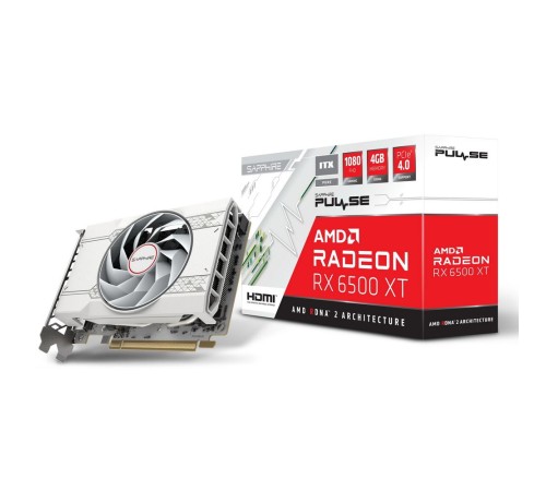 Видеокарта Sapphire RX6500XT ITX PULSE PURE GAMING OC 4GB GDDR6 64bit DP HDMI 1FAN Видеокарта Sapphire RX6500XT ITX PULSE PURE GAMING OC 4GB GDDR6 64bit DP HDMI 1FAN