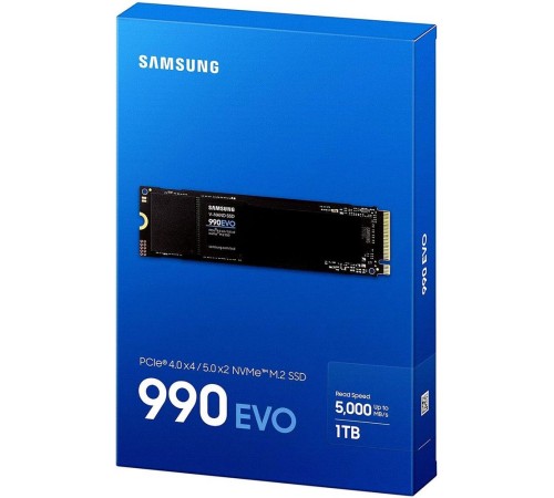 Твердотельные диски SSD M.2 (PCI-E NVMe 2.0 Gen 4.0 x4) 1Tb Samsung 990 EVO 1year (MZ-V9E1T0BW) Твердотельные диски SSD M.2 (PCI-E NVMe 2.0 Gen 4.0 x4) 1Tb Samsung 990 EVO 1year (MZ-V9E1T0BW)