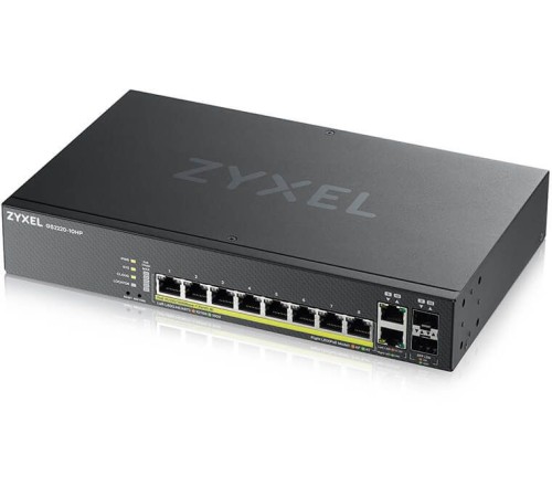 Коммутатор Zyxel NebulaFlex Pro GS2220-10HP-EU0101F 10G 8PoE+ 180W управляемый