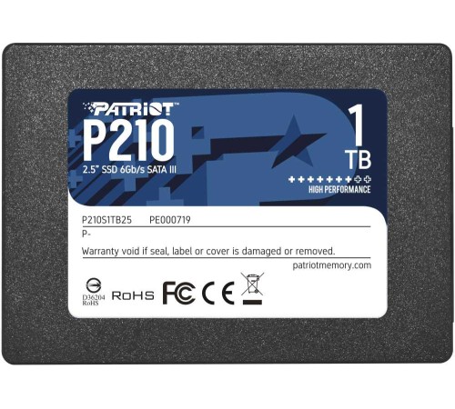 Накопитель SSD Patriot SATA III 1Tb P210S1TB25 P210 2.5"