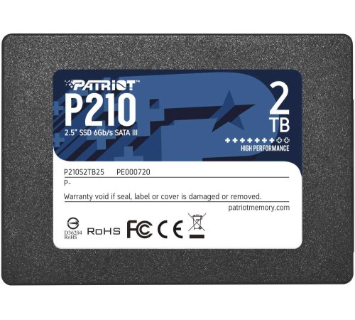 Накопитель SSD Patriot SATA III 2Tb P210S2TB25 P210 2.5"