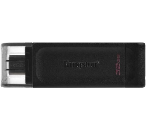 Флеш Диск Kingston 64Gb DataTraveler 70 Type-C DT70/64GB USB3.0 черный