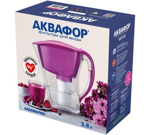 Кувшин Аквафор Аквамарин Р81А5F белый 3.8л. Кувшин Аквафор Аквамарин Р81А5F белый 3.8л.