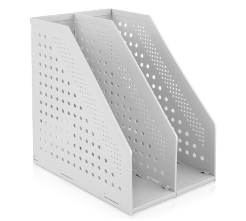 Лоток вертикальный Deli 78999Gray 2отд. складной 168х255х243мм серый пластик