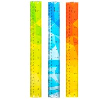 Линейка Deli EH651 пластик дл.30см ассорти гибкая/двухсторонняя шкала