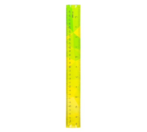 Линейка Deli EH651 пластик дл.30см ассорти гибкая/двухсторонняя шкала