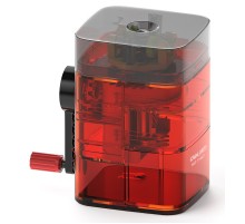 Точилка для карандашей механическая Deli 71162Red 1 отверстие пластик красный