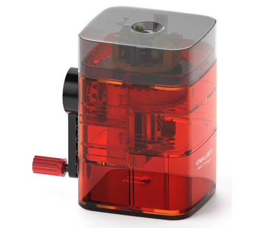 Точилка для карандашей механическая Deli 71162Red 1 отверстие пластик красный Точилка для карандашей механическая Deli 71162Red 1 отверстие пластик красный