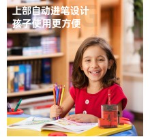 Точилка для карандашей механическая Deli 71162Blue 1 отверстие пластик синий