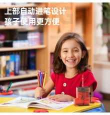 Точилка для карандашей механическая Deli 71162Blue 1 отверстие пластик синий