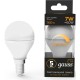 Лампа светодиодная Led Globe-dim E14 7Вт 3000К диммируемая Gauss 105101107-D