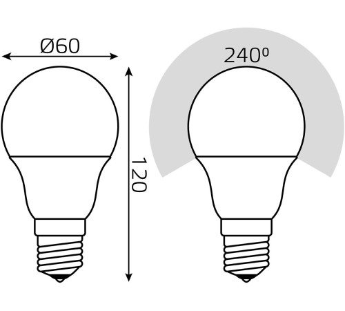 Лампа светодиодная Gauss A60 10Вт цок.:E27 груша 220B 2700K св.свеч.бел.теп. (упак.:1шт) (102502110-T) Лампа светодиодная Gauss A60 10Вт цок.:E27 груша 220B 2700K св.свеч.бел.теп. (упак.:1шт) (102502110-T)