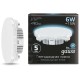 Лампа светодиодная Gauss GX53 6Вт цок.:GX53 таблетка 220B 4100K св.свеч.бел.нейт. (упак.:10шт) (108008206)