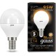Лампа светодиодная Gauss 9.5Вт цок.:E14 шар 220B 3000K св.свеч.бел.теп. (упак.:10шт) (105101110)