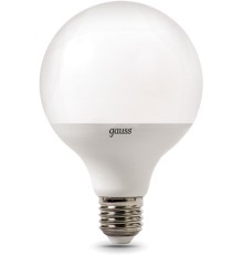 Лампа светодиодная Gauss G95 16Вт цок.:E27 шар 220B 3000K св.свеч.бел.теп. (упак.:1шт) (105102116)