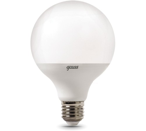 Лампа светодиодная Gauss G95 16Вт цок.:E27 шар 220B 3000K св.свеч.бел.теп. (упак.:1шт) (105102116)