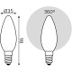 Лампа филам. Gauss Filament 5Вт цок.:E14 свеча 220B 2700K св.свеч.бел.теп. (упак.:1шт) (103201105)