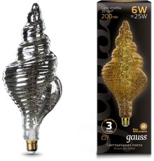 Лампа филам. Gauss Filament Vintage 6Вт цок.:E27 спираль 220B 2400K св.свеч.бел.теп. (упак.:1шт) (166802008)