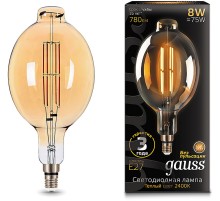 Лампа филам. Gauss Filament Vintage 8Вт цок.:E27 шар 220B 2400K св.свеч.бел.теп. (упак.:1шт) (151802008)