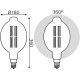 Лампа филам. Gauss Filament Vintage 8Вт цок.:E27 шар 220B 2400K св.свеч.бел.теп. (упак.:1шт) (151802008)