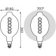 Лампа филам. Gauss Filament Vintage 8Вт цок.:E27 шар 220B 2400K св.свеч.бел.теп. (упак.:1шт) (152802008)