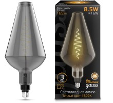 Лампа филам. Gauss Filament Vase 8.5Вт цок.:E27 свеча 220B 1800K св.свеч.бел.теп. (упак.:1шт) (180802005)