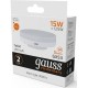 Лампа светодиодная Gauss Elementary GX53 15Вт цок.:GX53 таблетка 220B 3000K св.свеч.бел.теп. (упак.:1шт) (83815)