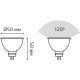 Лампа светодиодная LED 5.5 Вт 470 лм 6500К AC180-240В GU5.3 софит MR16 холодная Elementary Gauss Gauss 13536