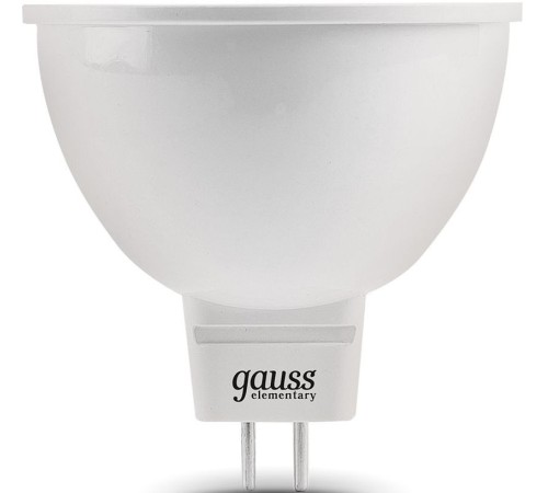 Лампа светодиодная Gauss Elementary MR16 7Вт цок.:GU5.3 спот 220B 6500K св.свеч.бел.хол. MR16 (упак.:10шт) (13537)