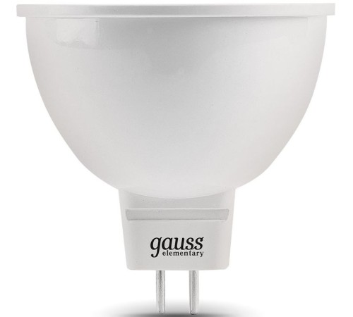 Лампа светодиодная Gauss Elementary MR16 9Вт цок.:GU5.3 спот 220B 2700K св.свеч.бел.теп. MR16 (упак.:10шт) (13519)