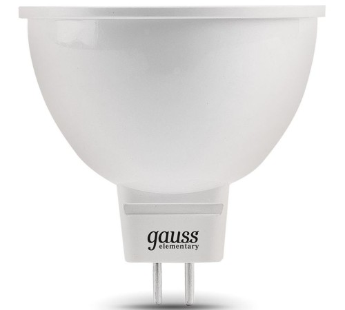 Лампа светодиодная Gauss Elementary MR16 9Вт цок.:GX5.3 спот 220B 6500K св.свеч.бел.хол. MR16 (упак.:10шт) (13539)