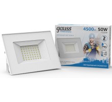 Прожектор уличный Gauss Elementary светодиодный 50Втбелый (613120350)