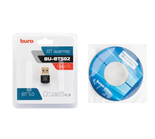 Адаптер USB Buro BU-BT502 Bluetooth 5.0+EDR class 1.5 20м черный Адаптер USB Buro BU-BT502 Bluetooth 5.0+EDR class 1.5 20м черный