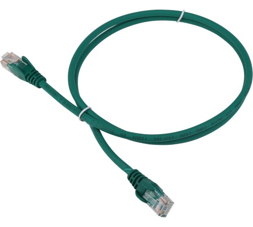 Патч-корд Lanmaster LAN-PC45/U5E-0.5-GN вилка RJ-45-вилка RJ-45 кат.5е 0.5м зеленый LSZH (уп.:1шт)