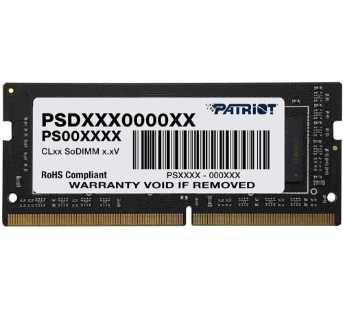 Память DDR4 16Gb 2400MHz Patriot PSD416G240081S RTL PC4-19200 CL17 SO-DIMM 260-pin 1.2В