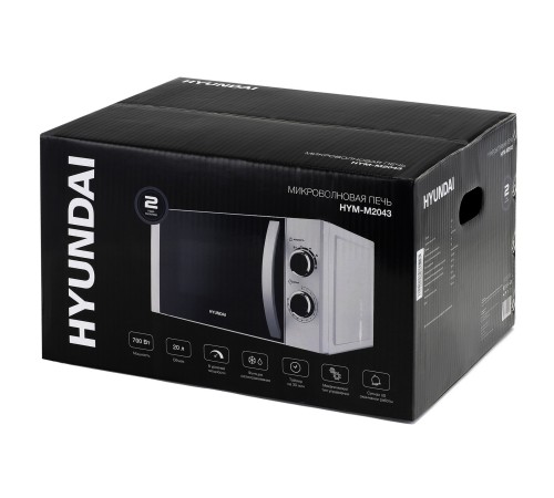 Микроволновая Печь Hyundai HYM-M2043 20л. 700Вт белый/черный Микроволновая Печь Hyundai HYM-M2043 20л. 700Вт белый/черный