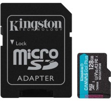 Флеш карта microSDXC 128Gb Class10 Kingston SDCG3/128GB Canvas Go! Plus + adapter