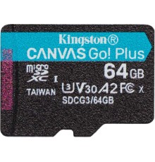 Флеш карта microSDXC 64Gb Class10 Kingston SDCG3/64GBSP Canvas Go! Plus w/o adapter