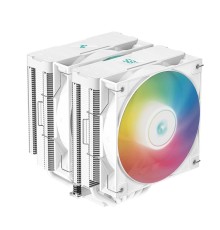 Вентилятор для процессора Deepcool AG620 DIGITAL WH ARGB white Socket 115X/1700/1200/AM4/AM5, 120mm, 1950rpm, 29,4 дБ, 260W, PWM 4-pin, Al+Cu (R-AG620