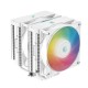 Вентилятор для процессора Deepcool AG620 DIGITAL WH ARGB white Socket 115X/1700/1200/AM4/AM5, 120mm, 1950rpm, 29,4 дБ, 260W, PWM 4-pin, Al+Cu (R-AG620