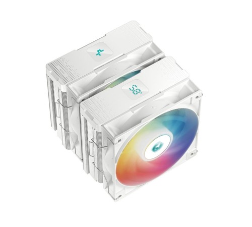 Вентилятор для процессора Deepcool AG620 DIGITAL WH ARGB white Socket 115X/1700/1200/AM4/AM5, 120mm, 1950rpm, 29,4 дБ, 260W, PWM 4-pin, Al+Cu (R-AG620 Вентилятор для процессора Deepcool AG620 DIGITAL WH ARGB white Socket 115X/1700/1200/AM4/AM5, 120mm, 1950rpm, 29,4 дБ, 260W, PWM 4-pin, Al+Cu (R-AG620