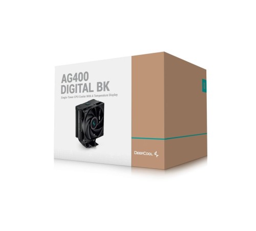 Вентилятор для процессора DeepCool AK400 DIGITAL BK Socket 1700/115X/1200/AM5/AM4, 120mm, 2100rpm, 31.6 дБА, 220W, PWM 4-pin, Al-Cu (R-AG400-BKNDMN-G-