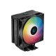 Вентилятор для процессора DeepCool AG400 DIGITAL BK ARGB black Socket 1700/115X/1200/AM5/AM4, 120mm, 2100rpm, 31.6 дБА, 220W, PWM 4-pin, Al-Cu (R-AG40