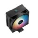 Вентилятор для процессора DeepCool AG400 DIGITAL BK ARGB black Socket 1700/115X/1200/AM5/AM4, 120mm, 2100rpm, 31.6 дБА, 220W, PWM 4-pin, Al-Cu (R-AG40