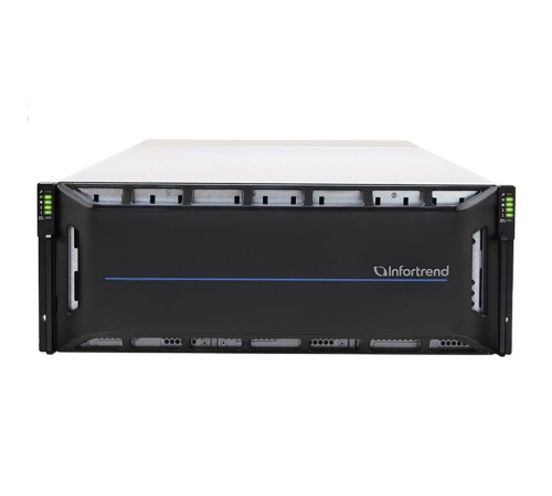 Сетевой накопитель Infortrend CS 2060D-J 4U/60bay, scale-out NAS, dual nodes subsystem including 2x4 Core CPU, 128GB (8x16GB), 8x10GbE(SFP+), 4x12Gb/s SAS EXP. Ports, 2x(PSU+FAN), 2x(SuperCap.+flash), 60 x 3.5" drive trays and rackmount kit, scale ou