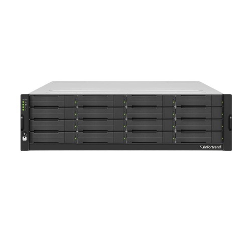 Сетевой накопитель Infortrend GSi 5016GU-F 3U/16bay, single controller system including 1xIntel Xeon E-2278GE CPU, 2x8GB memory, 1x12Gb/s SAS EXP ports, 4x1GbE LAN ports, 2xGraphic card slots, 2x(PSU+FAN Module), 16xHDD trays and 1xRackmount kit
